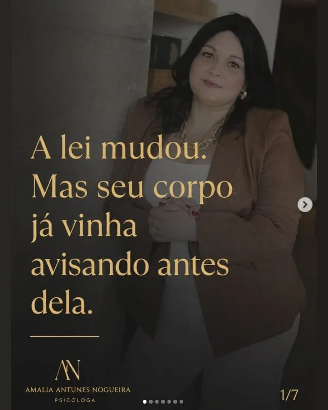Publicação de Amalia Antunes Nogueira no Instagram