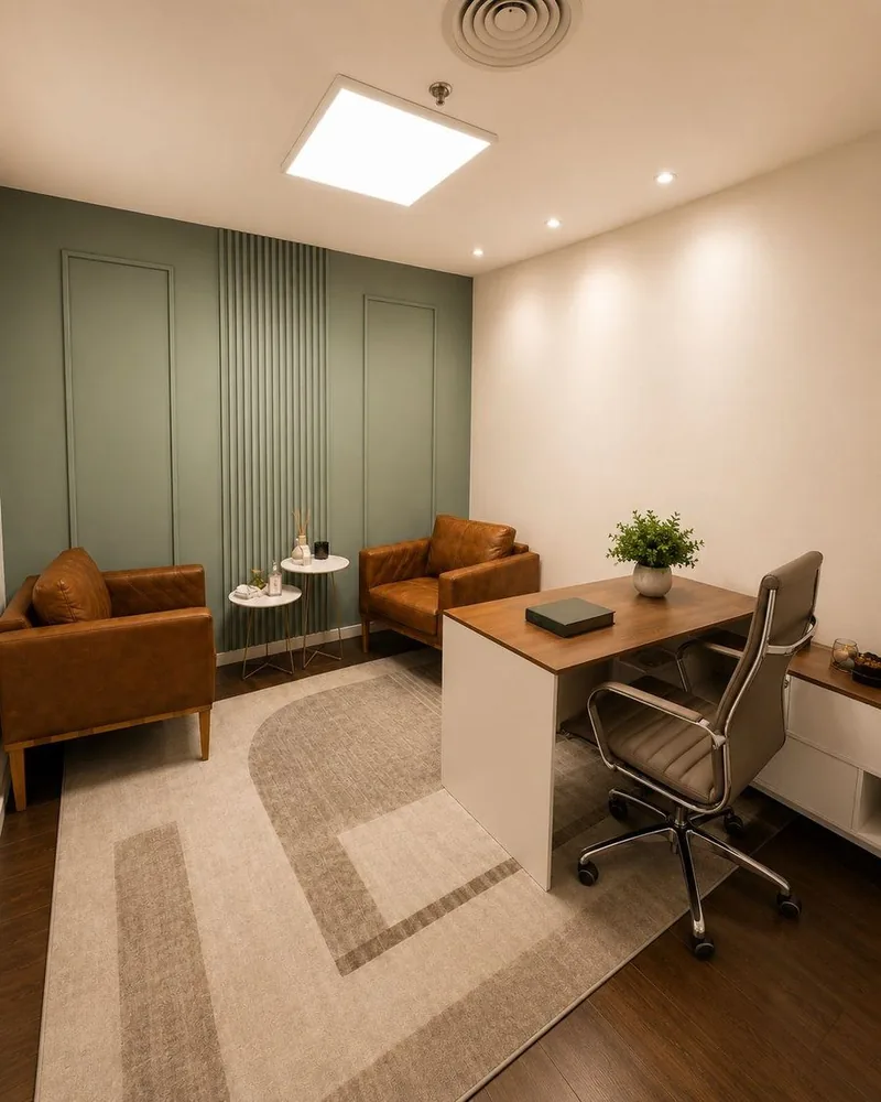 Sala de atendimento da psicóloga Amalia Antunes Nogueira, no Brooklin, São Paulo